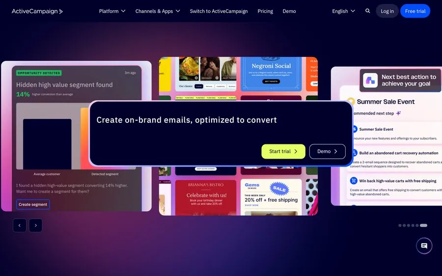 ActiveCampaign AI product screenshot