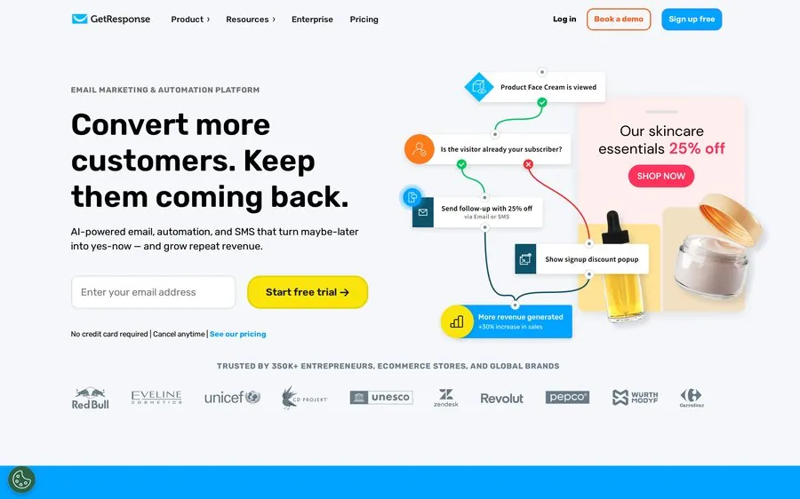 GetResponse AI product screenshot
