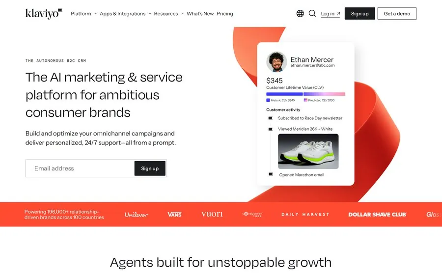 Klaviyo AI product screenshot